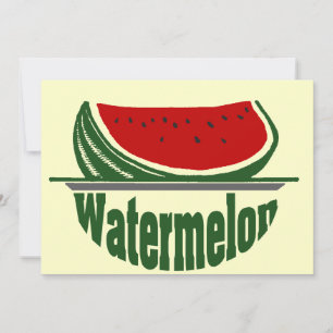 Watermelon, summer party invite, 