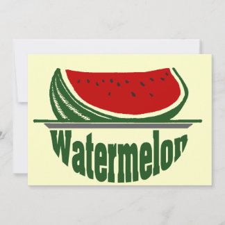 Watermelon, summer party invite, 