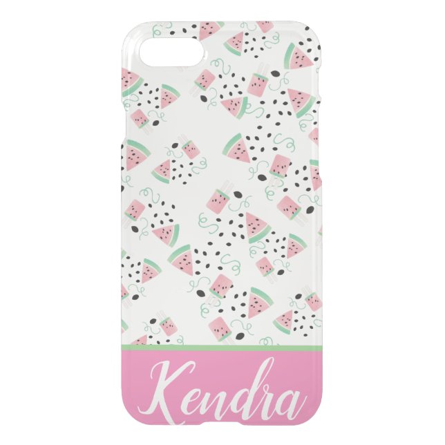 Watermelon Summer Pattern Doodles Uncommon iPhone Case (Back)
