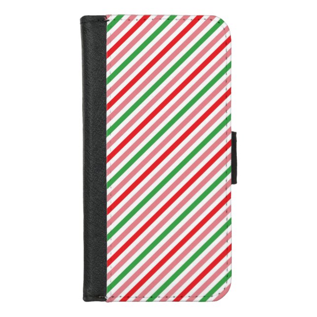 Watermelon Summer Stripes Pattern-56206 iPhone Wallet Case (Front)