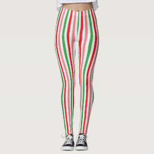 Watermelon Summer Stripes Pattern-56206 Leggings