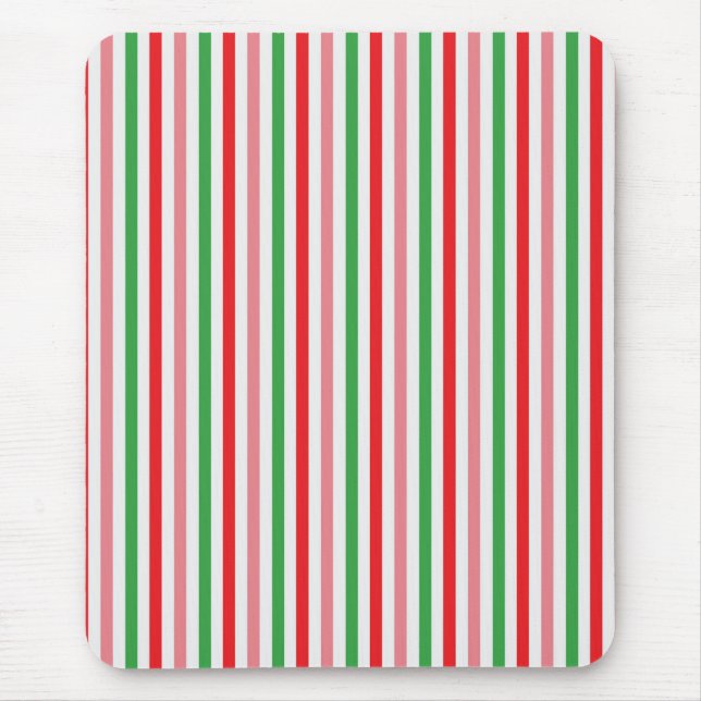 Watermelon Summer Stripes Pattern-56206 Mouse Pad (Front)
