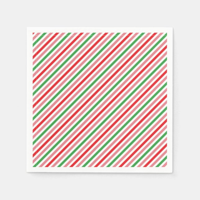 Watermelon Summer Stripes Pattern-56206 Napkins (Front)