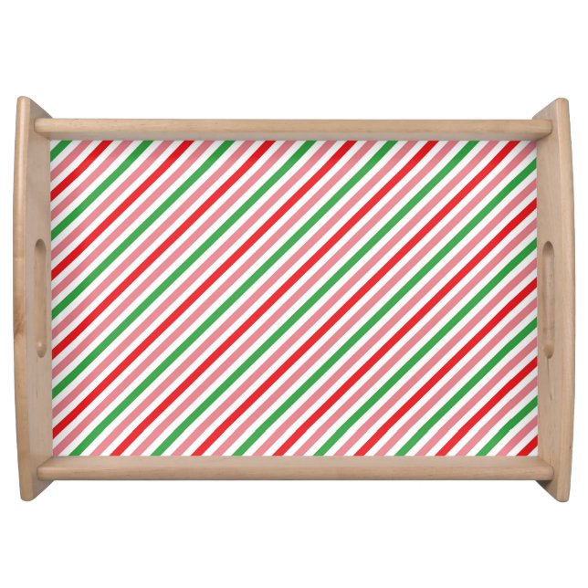 Watermelon Summer Stripes Pattern-56206 Serving Tray (Front)