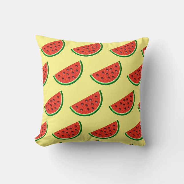 Watermelon Summer   Throw Pillow (Front)