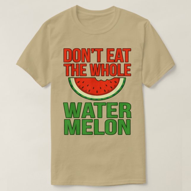 Watermelon Summer Vegetarian  T-Shirt (Design Front)