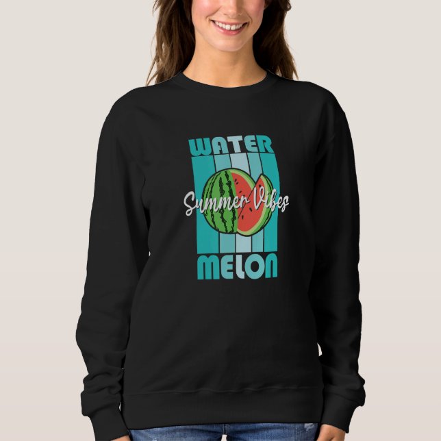 Watermelon Summer Vibes Cool Tropical Melon Cute V Sweatshirt (Front)