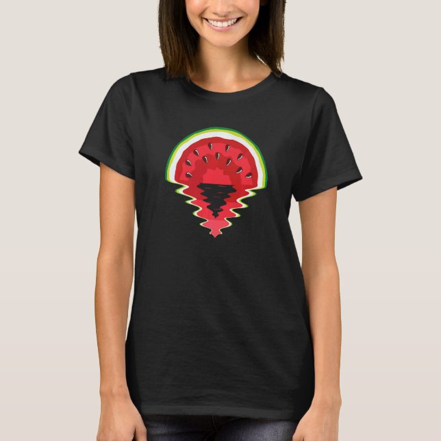 Watermelon Sunset Sunrise Reflection Sand Surf Sum T-Shirt (Front)
