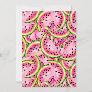 Watermelon Surprise Flat Greeting Card