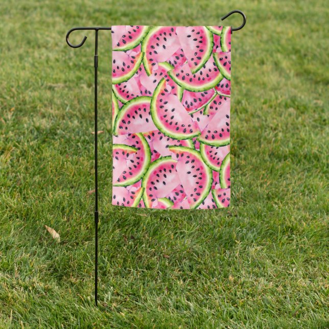 Watermelon Surprise Garden Flag (In SItu)