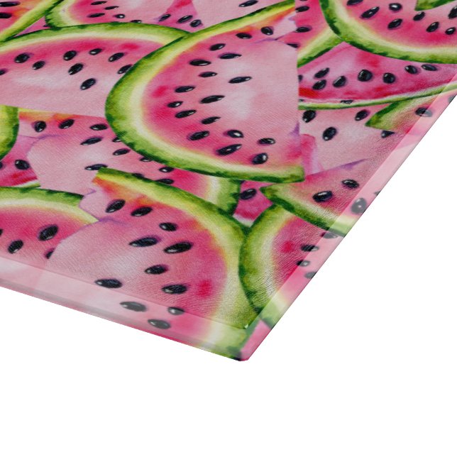 Watermelon Surprise Glass Cutting Board (Corner)