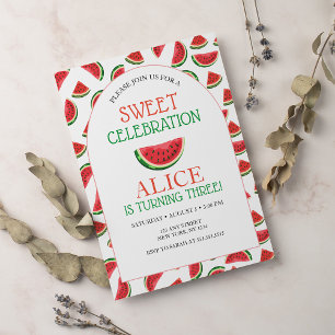 Watermelon Sweet Celebration Birthday Invitation