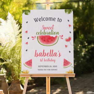 Watermelon Sweet Girl Fruit Welcome sign