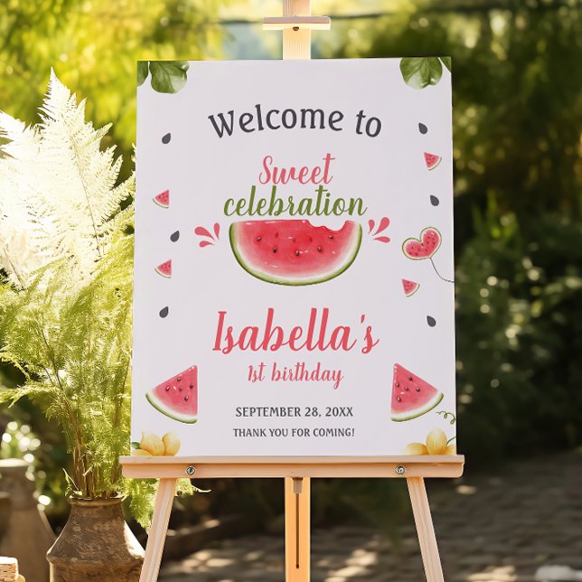 Watermelon Sweet Girl Fruit Welcome sign (Creator Uploaded)