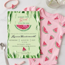 Watermelon Sweet Girl Summer Baby Shower 