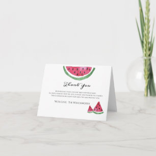 Watermelon Sweet Girl Summer Thank You Card