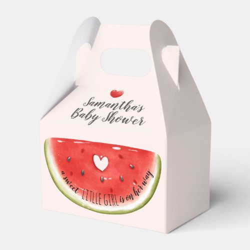 Watermelon Sweet Litlle Girl Baby Shower Favor Boxes