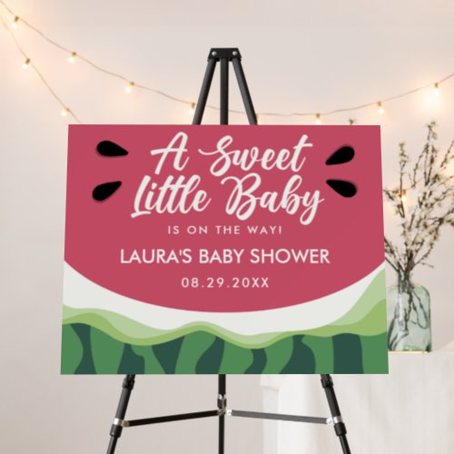 Watermelon Sweet Little Baby Summer Baby Shower Foam Board