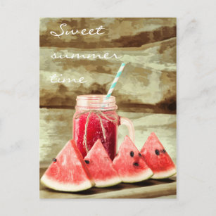 Watermelon sweet summertime postcards