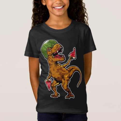 Watermelon T _ Rex Dinosaur Watermelon Lover T_Shirt