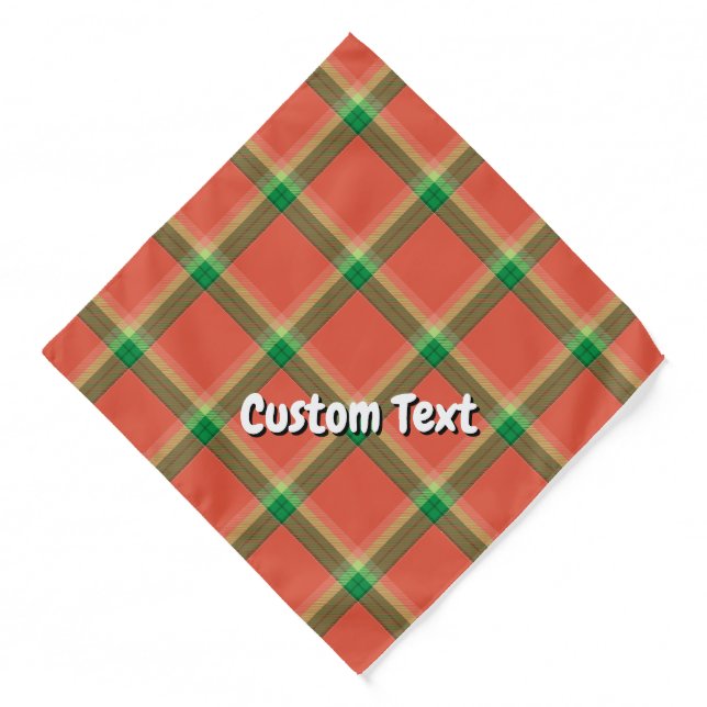 Watermelon Tartan Bandana (Front)