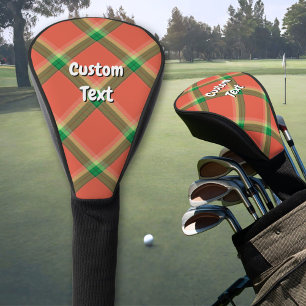 Watermelon Tartan Golf Head Cover