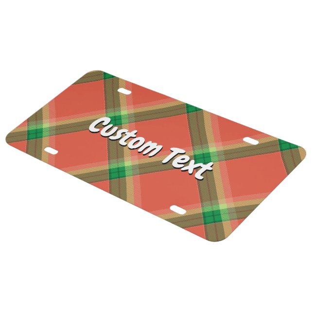 Watermelon Tartan License Plate (Side)