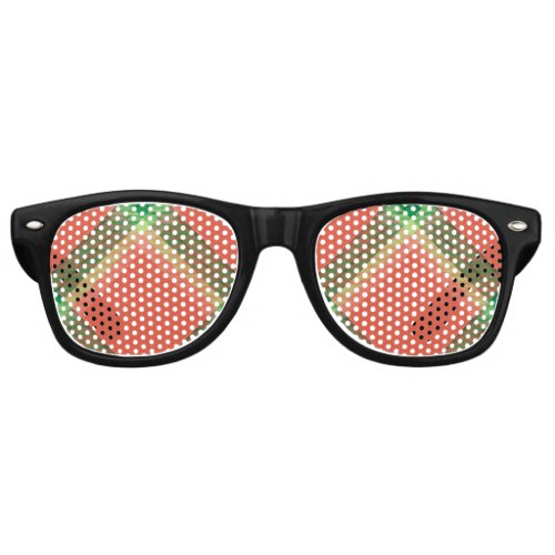 Watermelon Tartan Retro Sunglasses