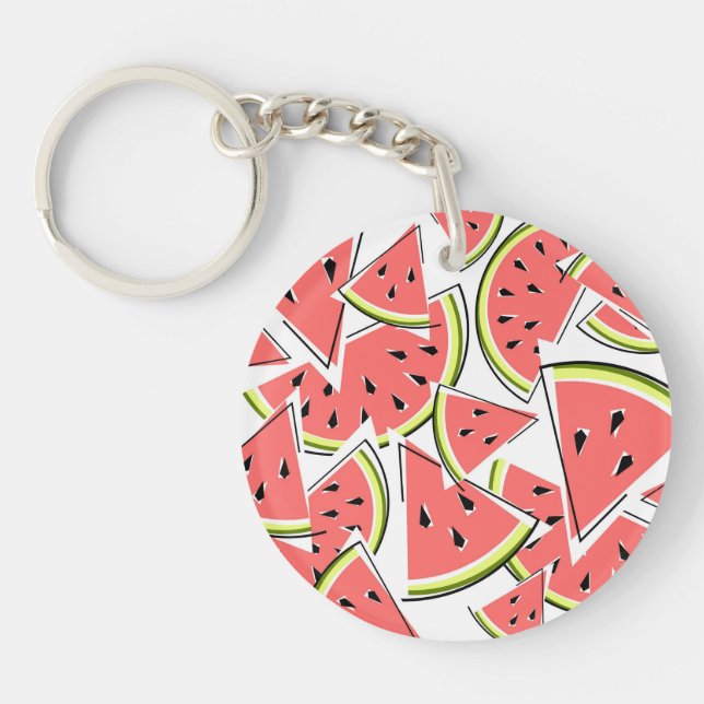Watermelon Text double-sided Keychain (Front)