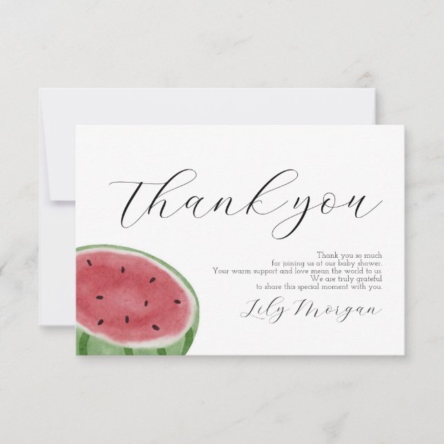 Watermelon Thank You Card (Front)