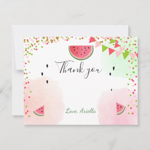 Watermelon Thank You Card One in a melon Summer