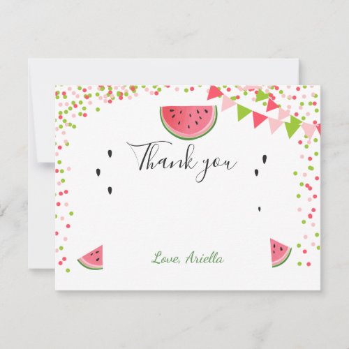 Watermelon Thank You Card One in a melon Summer