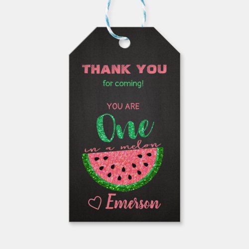 Watermelon Thank You favor Tag One in a melon Gift Tags