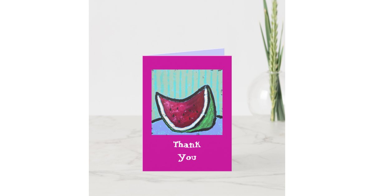 watermelon, Thank You Note | Zazzle