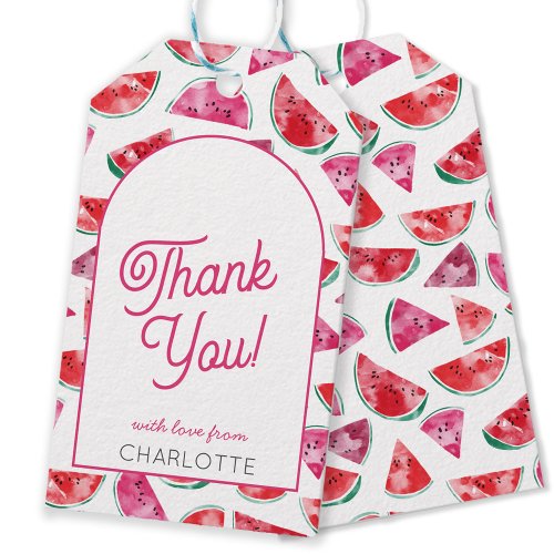 Watermelon Thank You Personalized Gift Tags