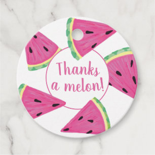 Watermelon Thanks a Melon Favor Tags