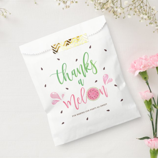 Watermelon Thanks a Melon Thank You Favor Bags (Sealed)