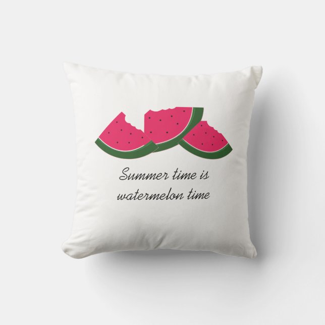 Watermelon The Summer Treat  Throw Pillow (Front)