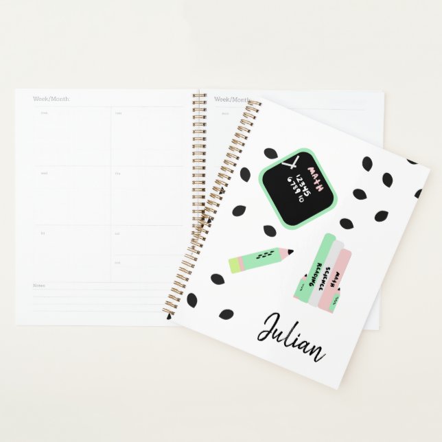 Watermelon Theme Back to School Kids Name  Planner (Display)