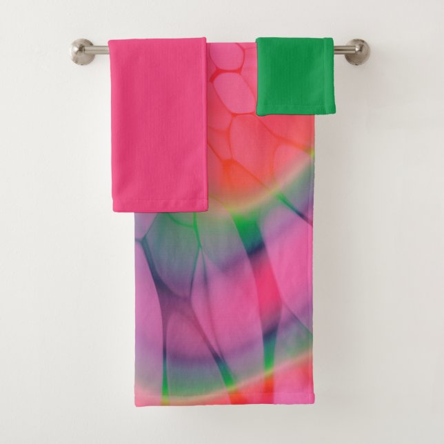 Watermelon Tie Dye Bath Towel Set (Insitu)