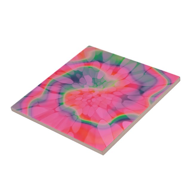 Watermelon Tie-dye Ceramic Tile (Side)