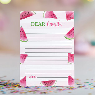 Watermelon Time Capsule Note Message Card