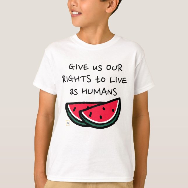 Watermelon to Save and Free Gaza Palestine siege T-Shirt (Front)