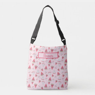 Watermelon Treats Monogrammed Crossbody Bag