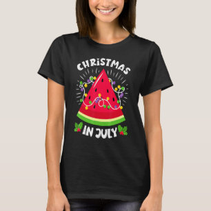 Watermelon Tree Christmas In July Beach Summer T-Shirt