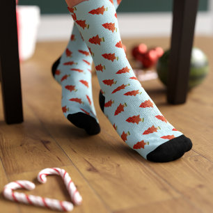 Watermelon Tree Pattern Cute Monogrammed Socks