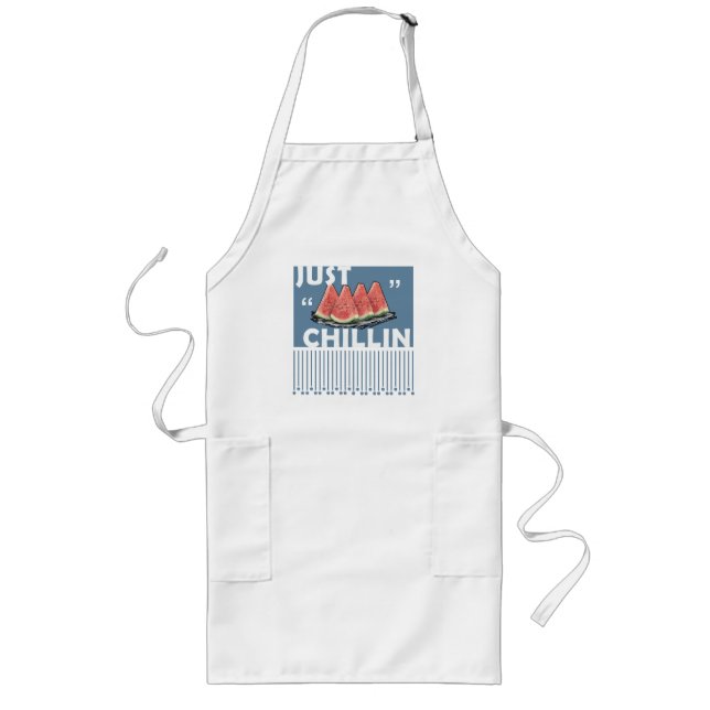 watermelon Tri-Blend shirt Long Apron (Front)