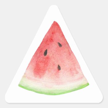 Watermelon Triangle Sticker by Zazzlemm_Cards at Zazzle