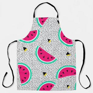 Watermelon triangles: retro summer texture. apron