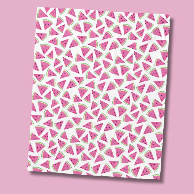 Watermelon tropical fruit pattern fleece blanket (Watermelon fleece blanket)